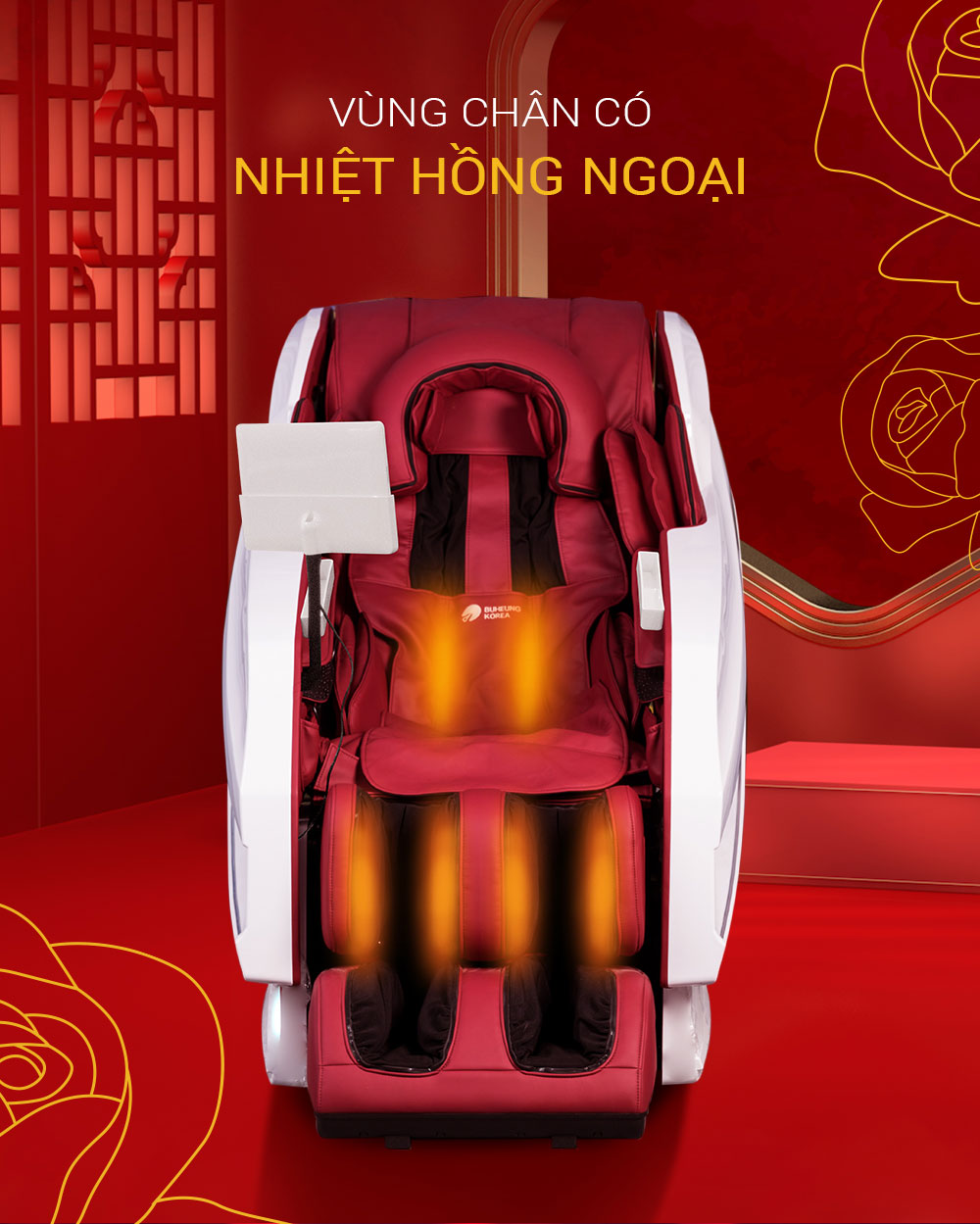 Ghế Massage 4D Rose Royal Buheung MK-9000N 15