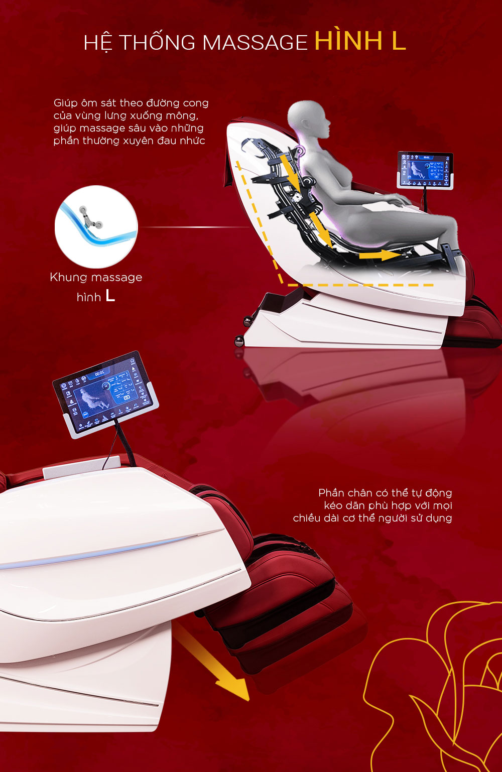 Ghế Massage 4D Rose Royal Buheung MK-9000N 17