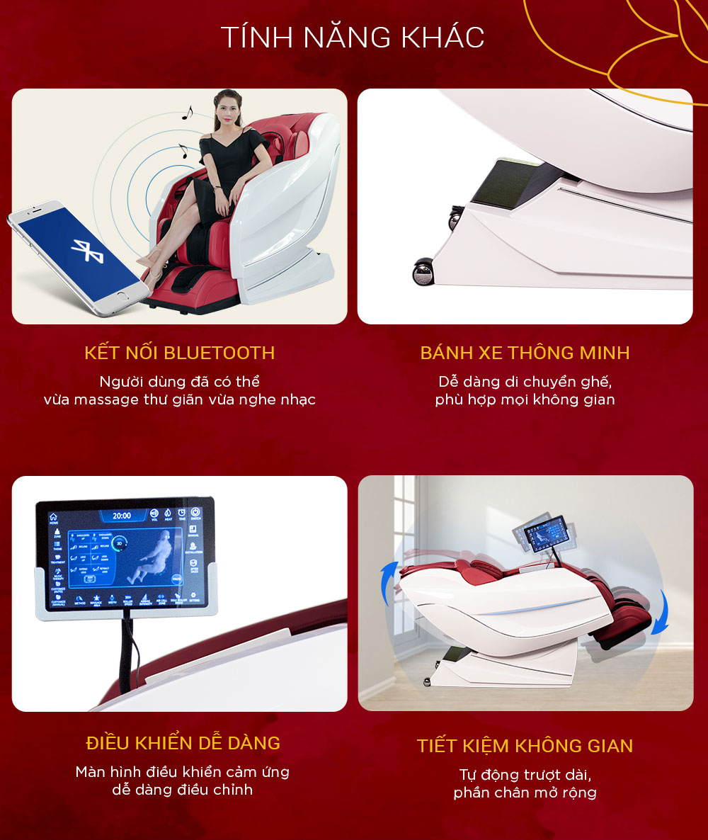 Ghế Massage 4D Rose Royal Buheung MK-9000N 18