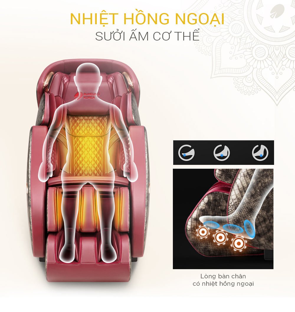Ghế Massage 5D Master Yoga Buheung MK-9200 nhiệt hồng ngoại