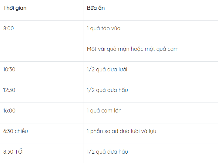 Thực đơn giảm cân trong 7 ngày có gì? 1