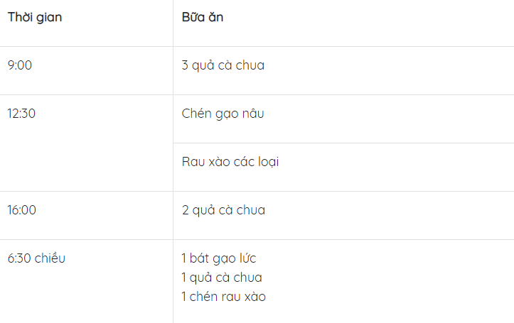 Thực đơn giảm cân trong 7 ngày có gì? 5