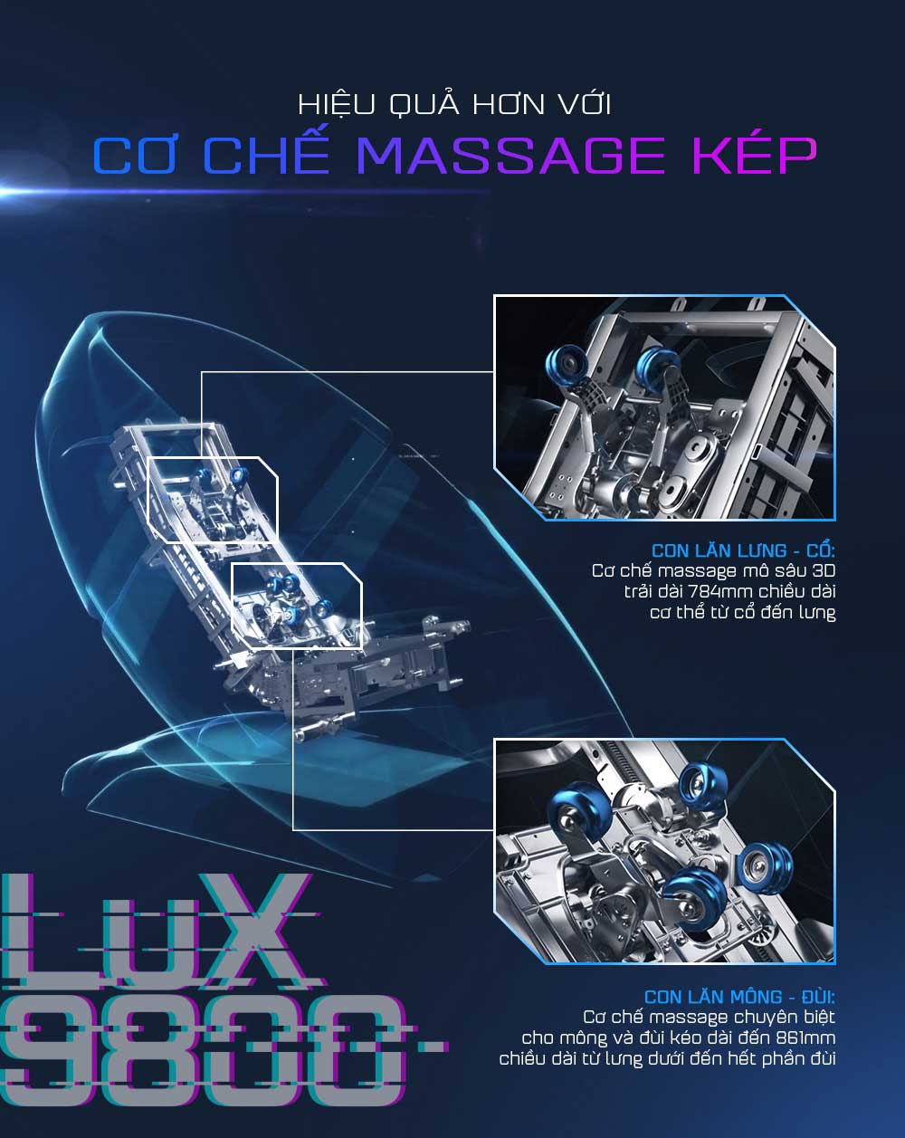 [Thanh lý tồn kho] Ghế Massage Buheung Transformer LUX 9800 17