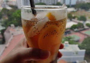 trà đào hạt chia giảm cân