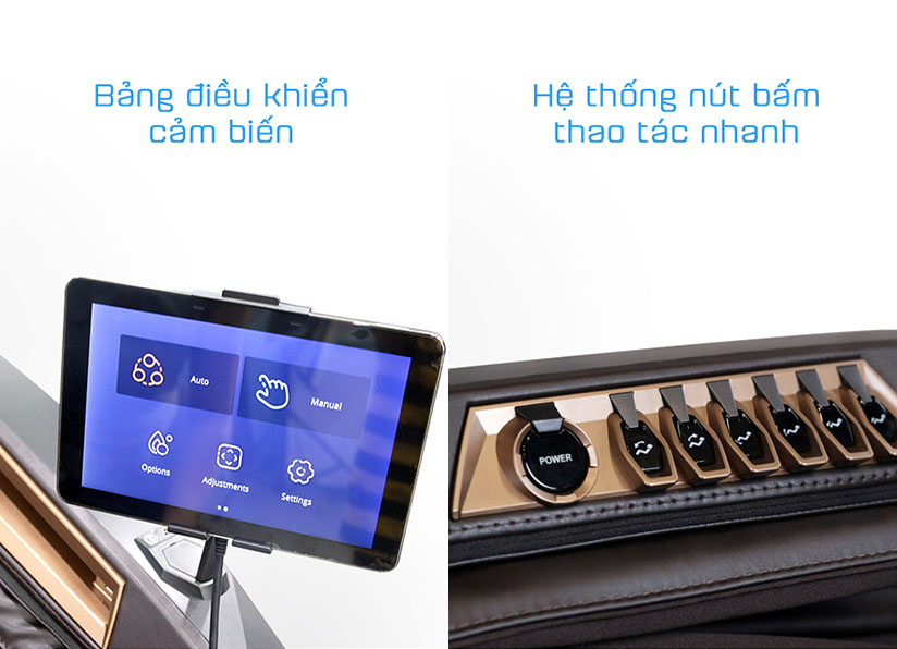 Hệ thống điều khiển thông minh của LUX-9800 mang đến sự tiện lợi cho người dùng ghế massage 1
