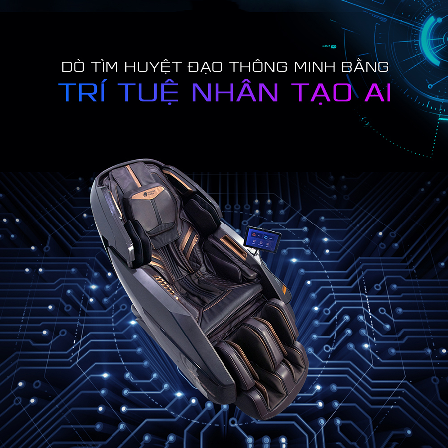 Ghế massage 3D cao cấp với trí thông minh nhân tạo