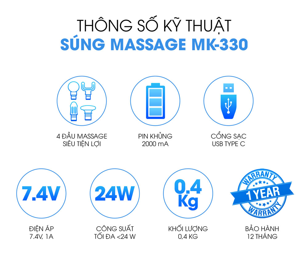 Súng Massage Buheung MK-330 25