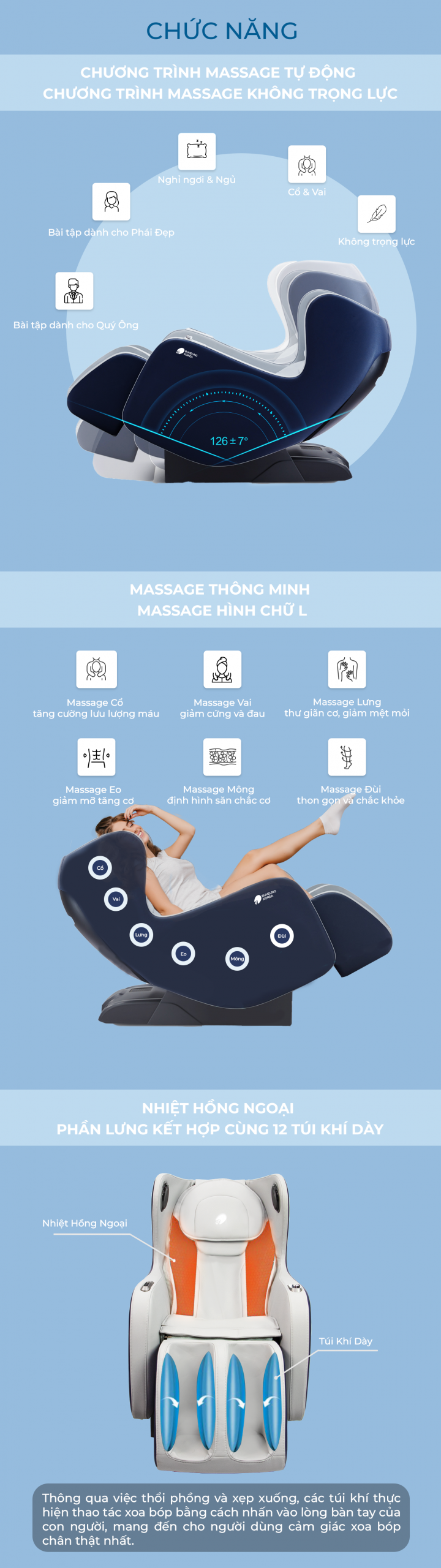 Ghế Massage Blue Angel MK-5400 16