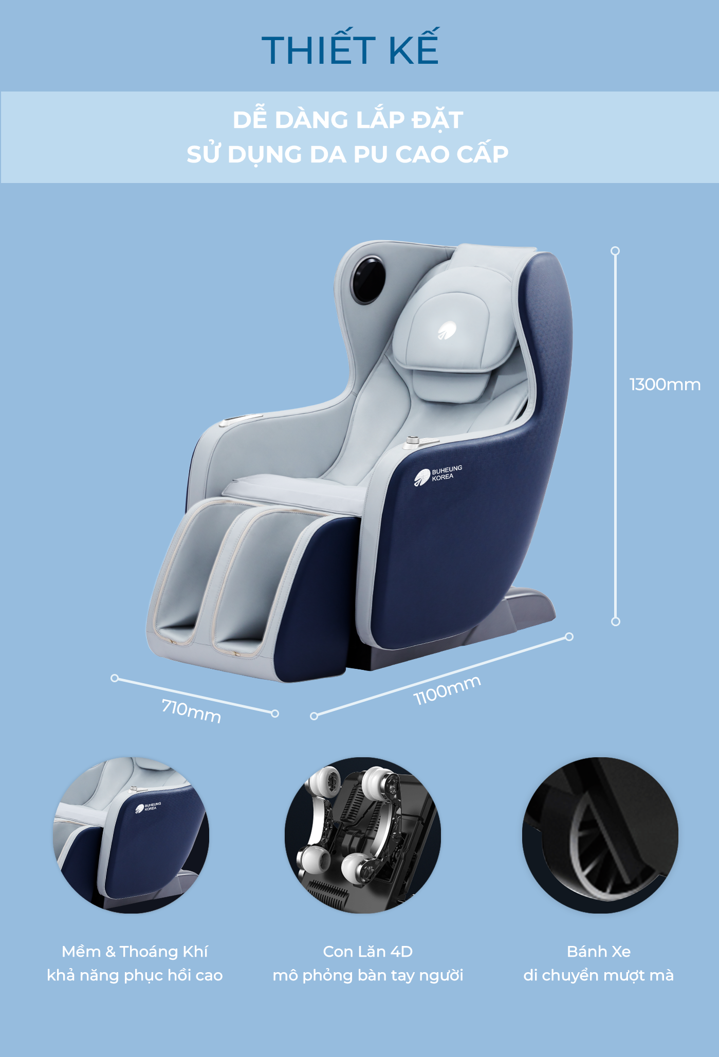 Ghế Massage Blue Angel MK-5400 17