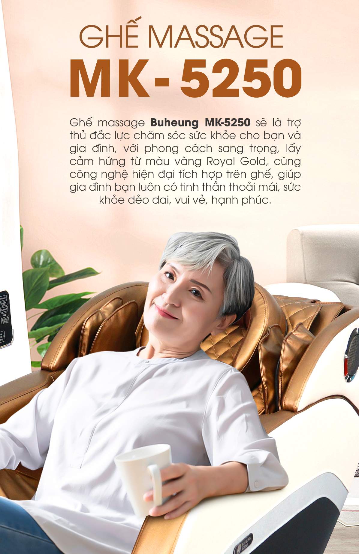 Ghế massage Hàn Quốc Buheung MK-5250 