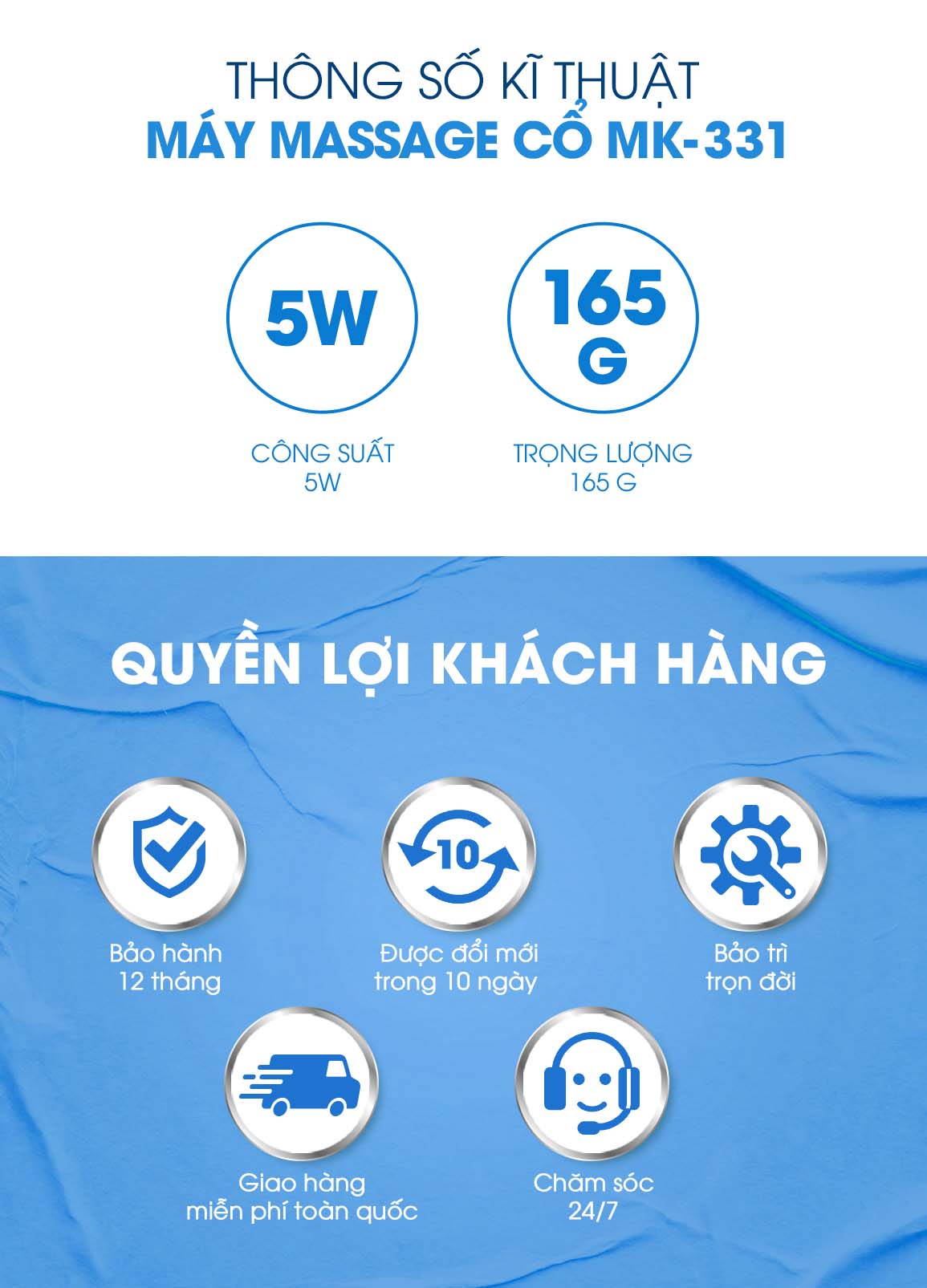 Máy massage cổ Buheung MK-331