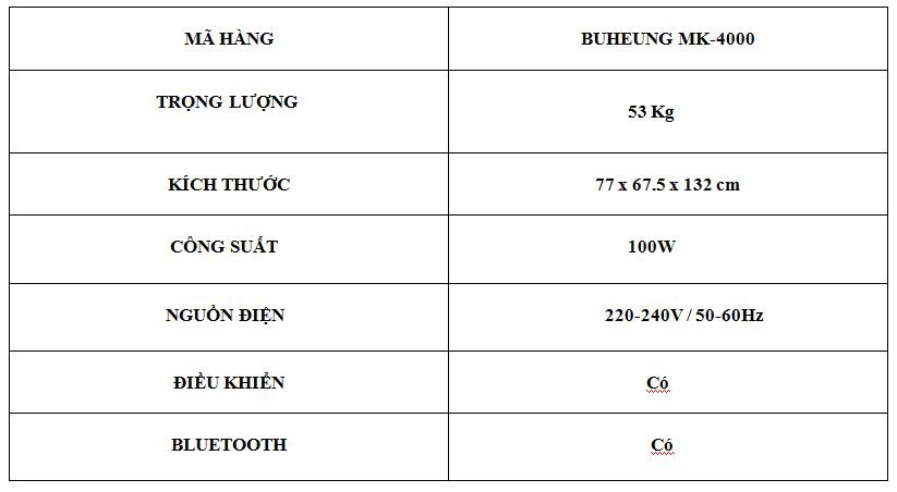 Ghế Massage Smart-Plus Buheung MK-4000 11