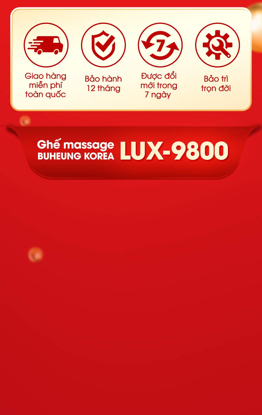 11.11 Mua 1 Tặng 1 - Ghế Massage Buheung LUX 9800 4