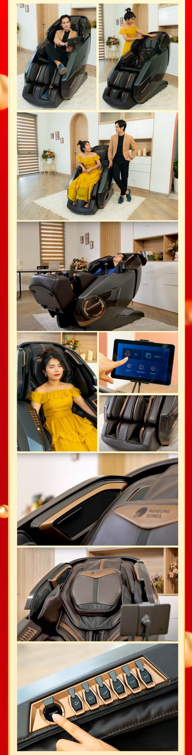 11.11 Mua 1 Tặng 1 - Ghế Massage Buheung LUX 9800 9