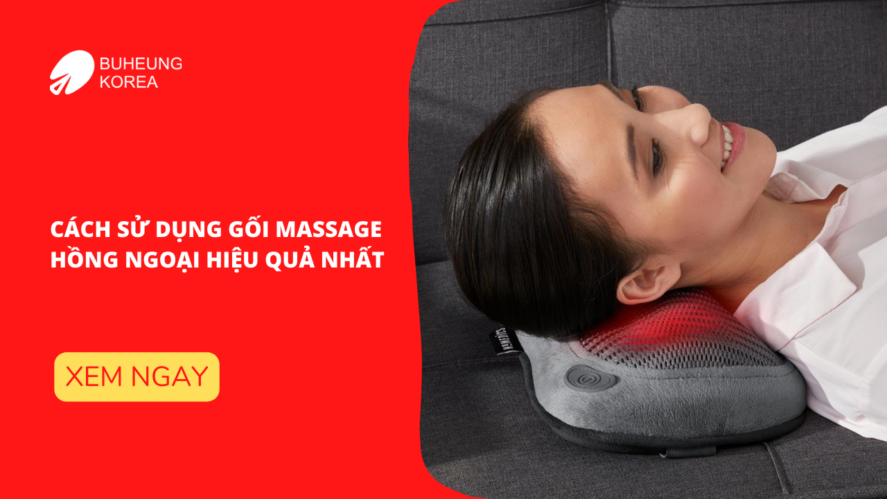 cách sử dụng gối massage