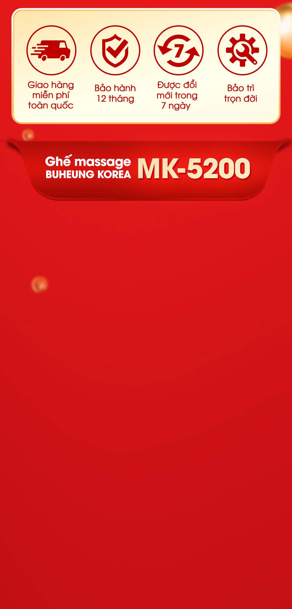 11.11 Mua 1 Tặng 1 - Ghế Massage Buheung MK-5200 4