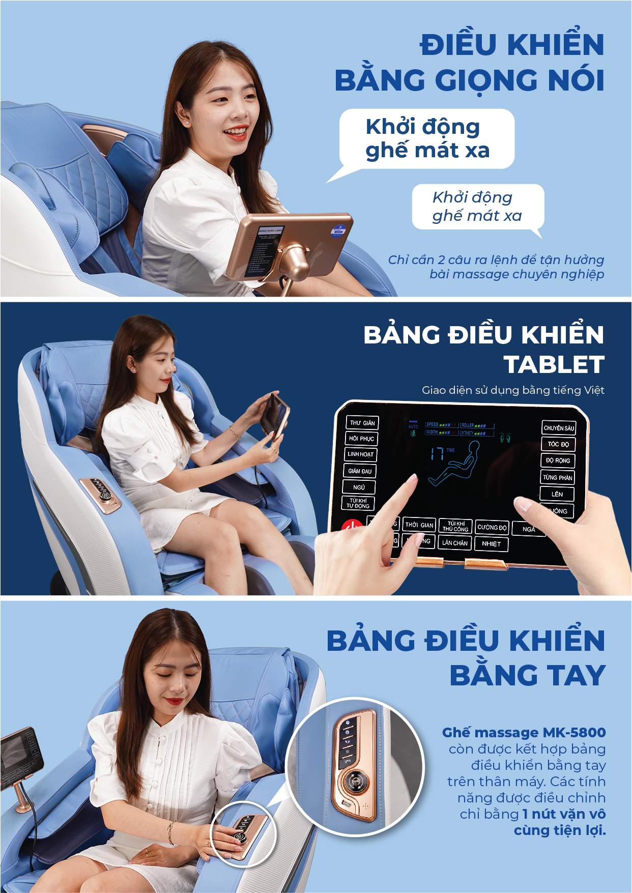 Ghế Massage BUHEUNG Blue Ocean MK-5800 16