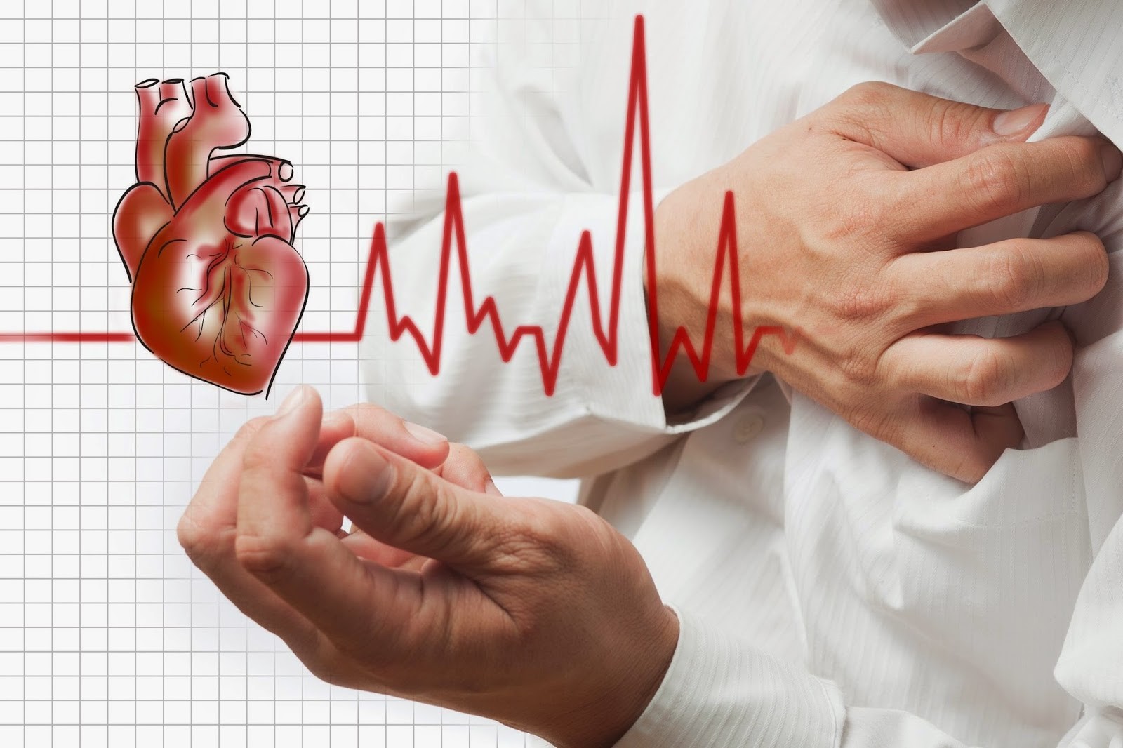 Minh họa người cao tuổi mắc bệnh tim mạch