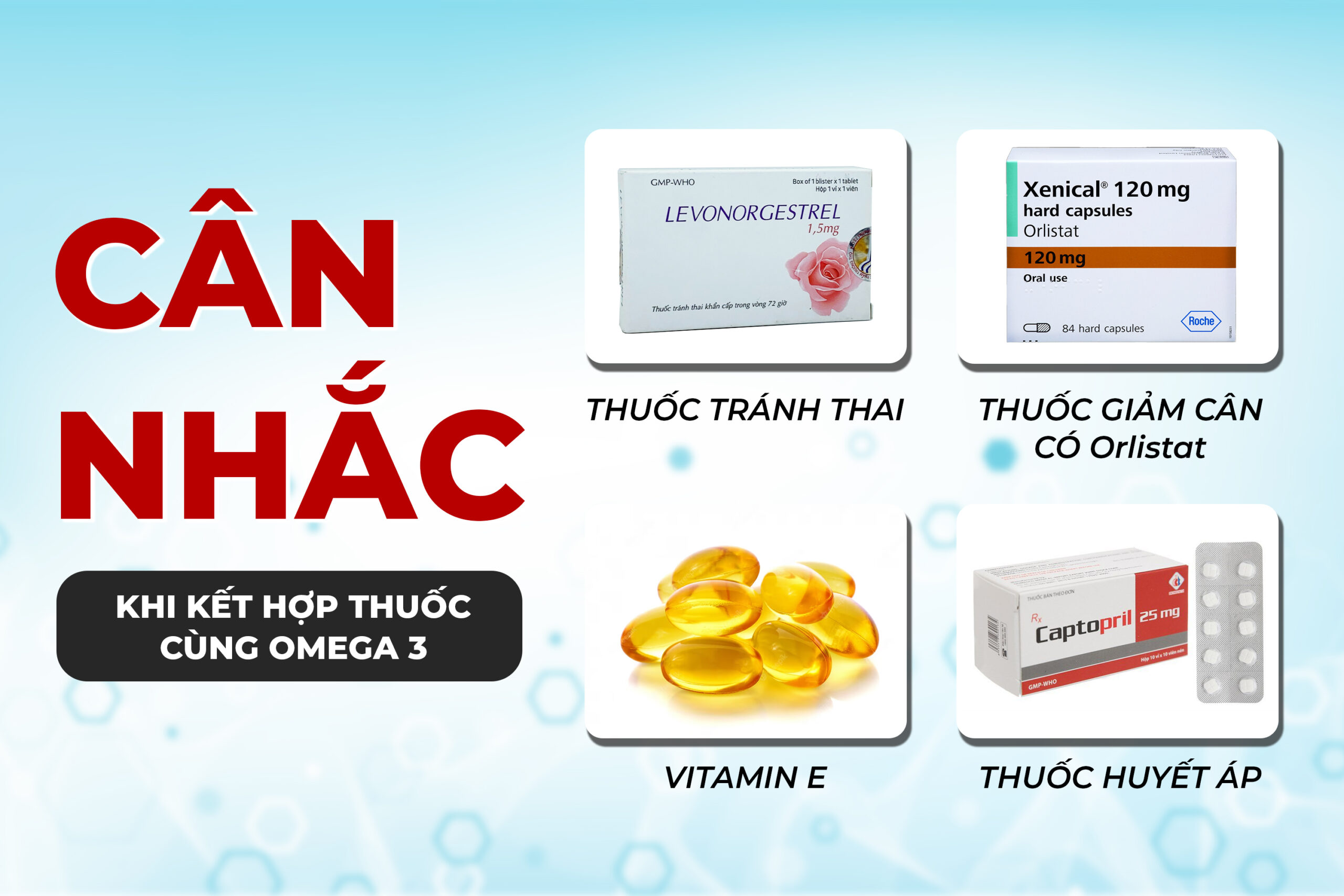 Vì Sao Dầu Cá Omega 3 Tốt Cho Não? Nguồn Gốc, Liều Dùng 4 Minh họa các loại thuốc cần cân nhắc khi kết hợp cùng dầu cá omega 3