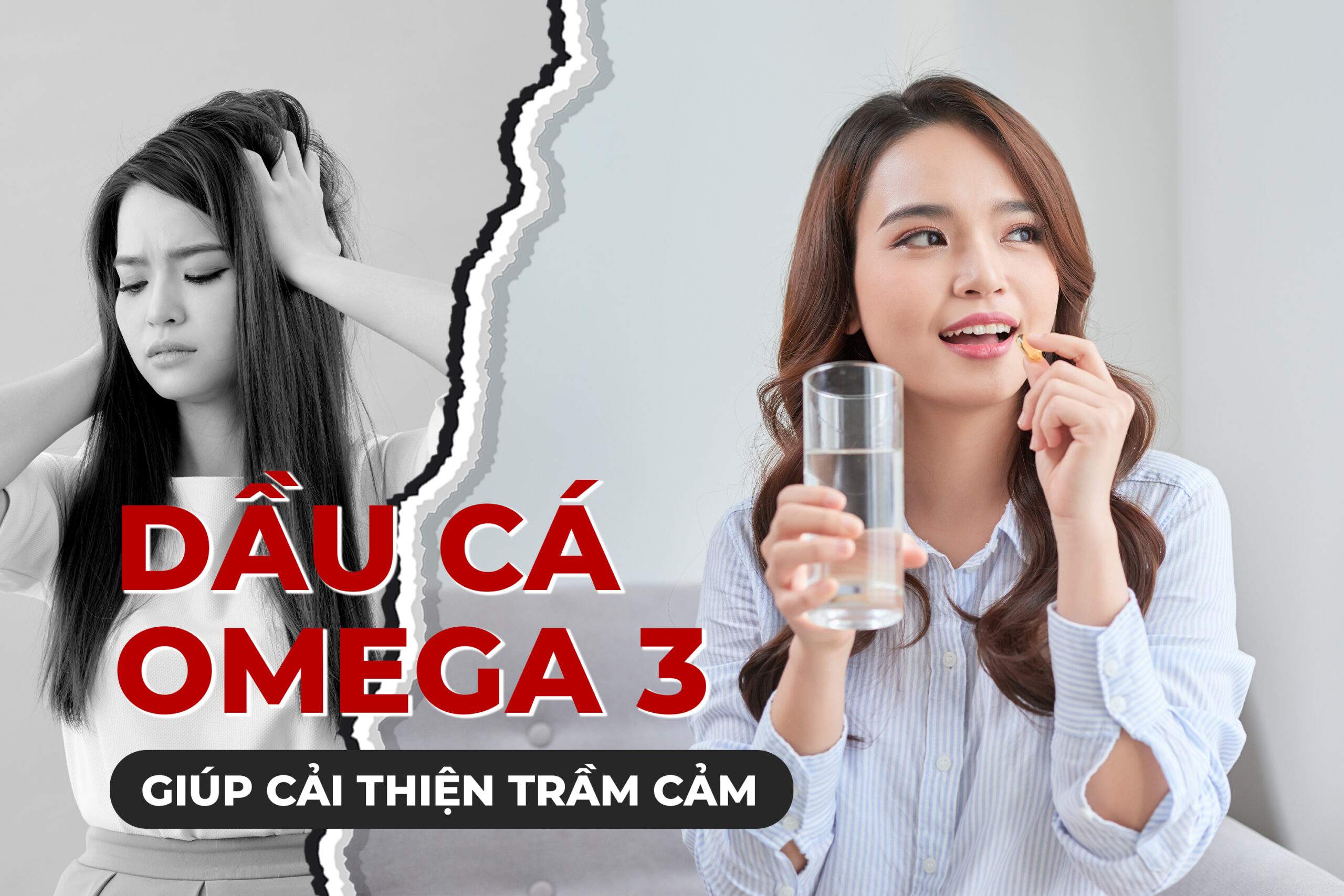 Vì Sao Dầu Cá Omega 3 Tốt Cho Não? Nguồn Gốc, Liều Dùng 2 Minh họa dầu cá omega 3 có tác dụng cải thiện chứng trầm cảm