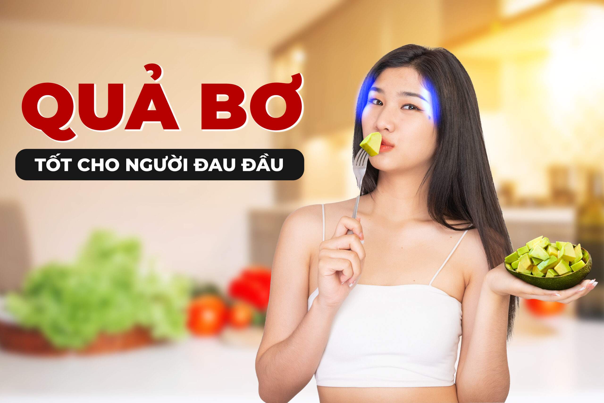 Minh họa người thường xuyên bị đau đầu nên ăn quả bơ
