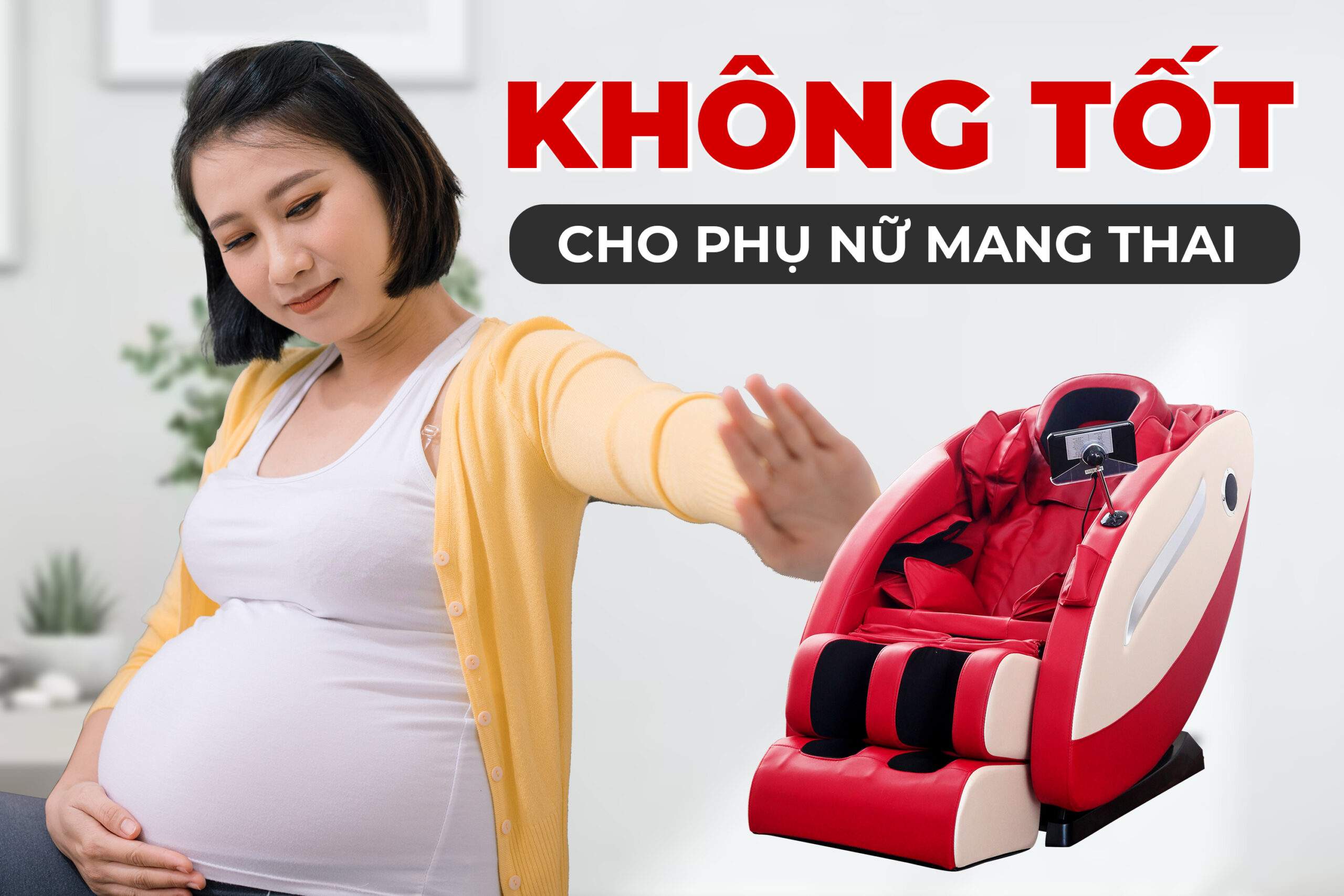 Minh họa ghế massage không tốt cho bà bầu