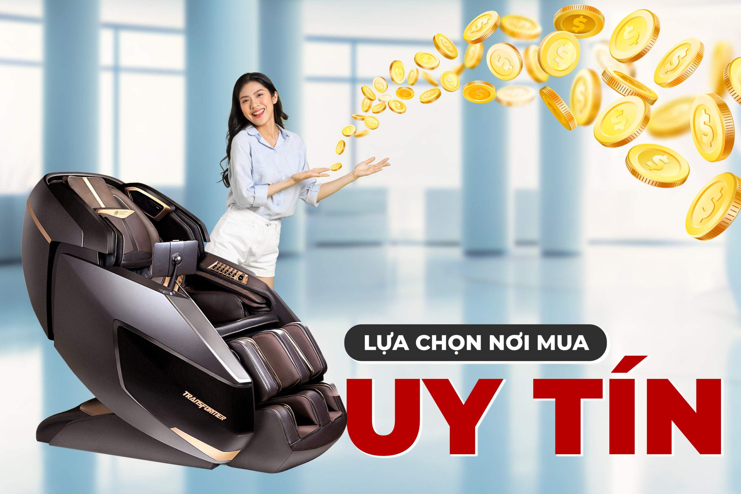 Minh họa lựa chọn nơi mua ghế massage uy tín