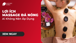 Minh họa lợi ích massage đá nóng và ai không nên áp dụng