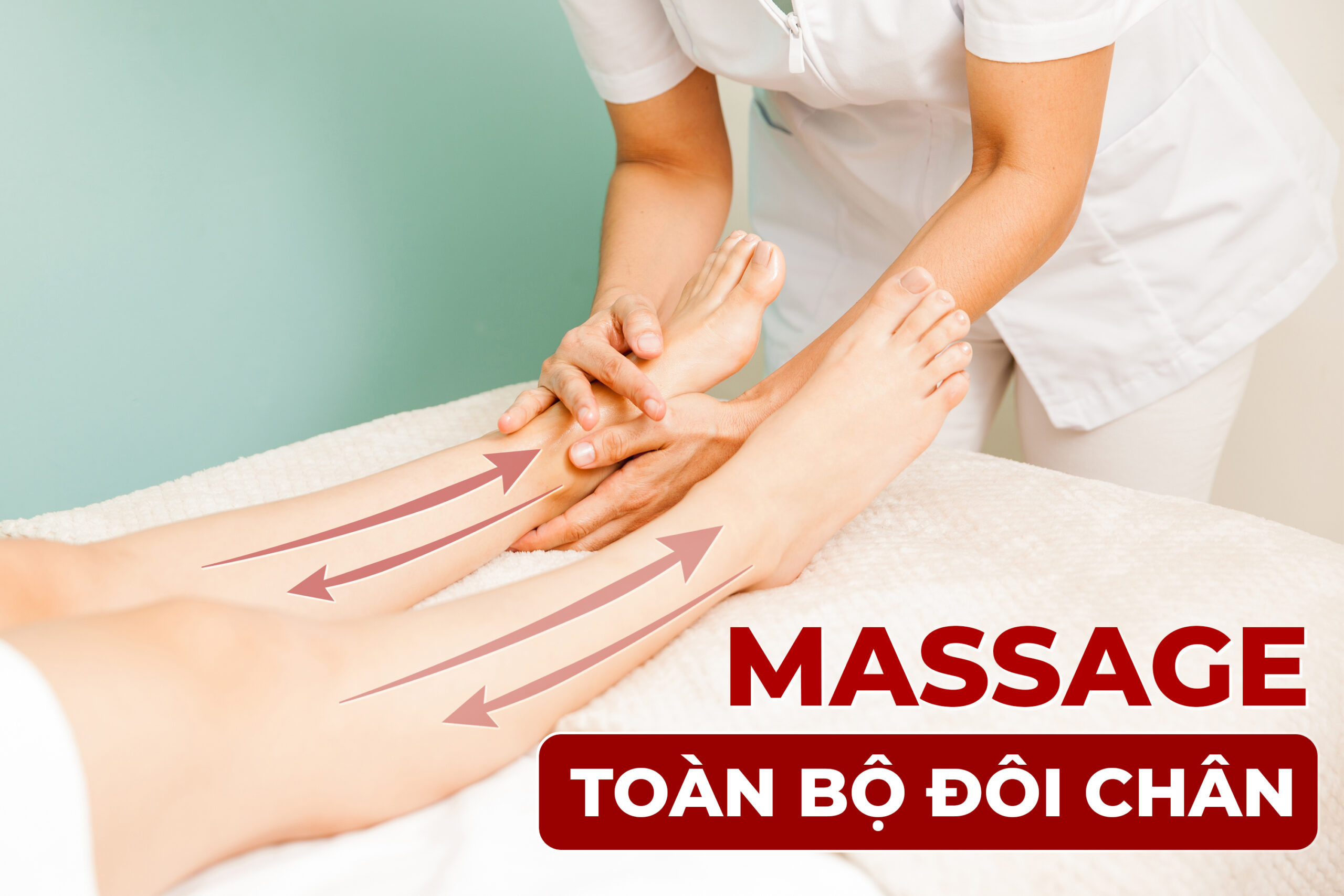 Minh họa massage toàn bộ đôi chân