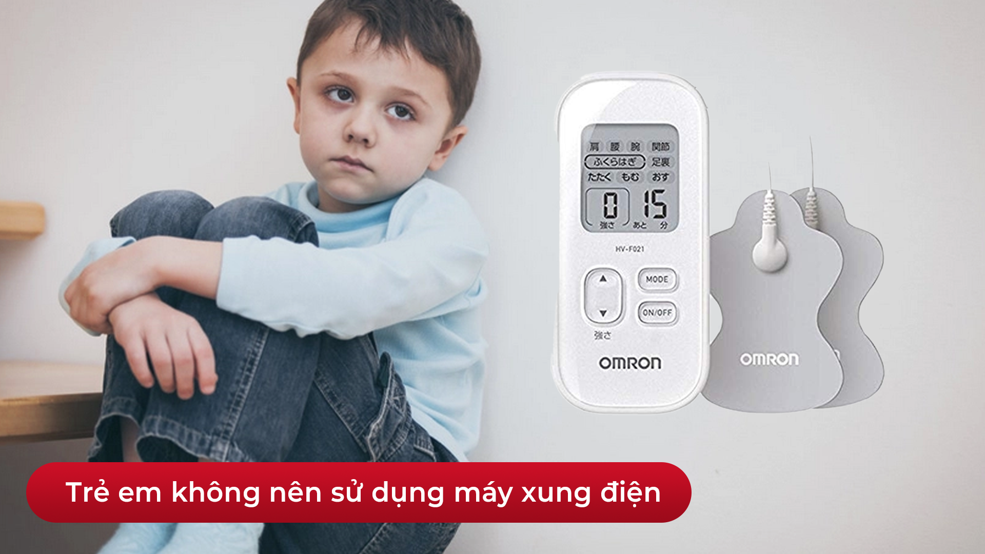 Minh họa trẻ em không nên dùng máy xung điện