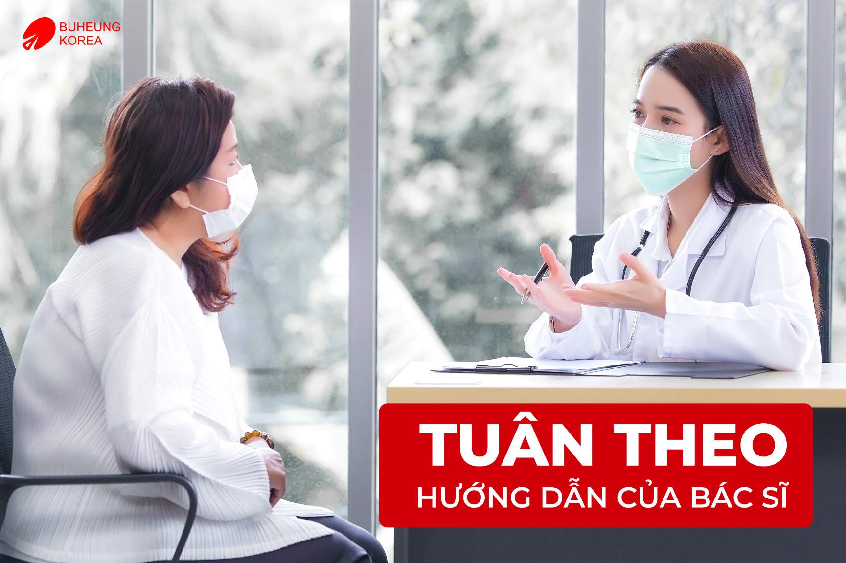 Minh họa tuân theo bác sĩ trước khi cấy chỉ