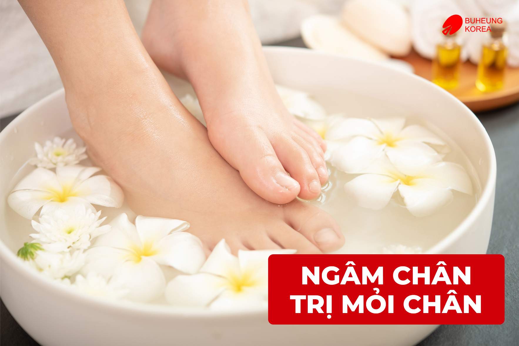 Minh họa ngâm chân trị nhức mỏi