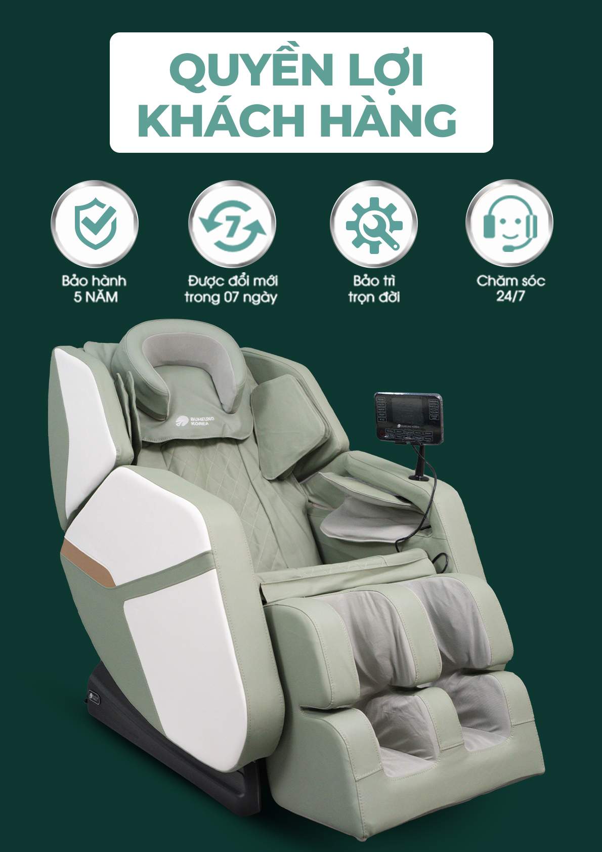 Ghế Massage BUHEUNG Green Garden MK-5060 22