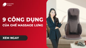Minh họa 9 công dụng của ghế massage lưng