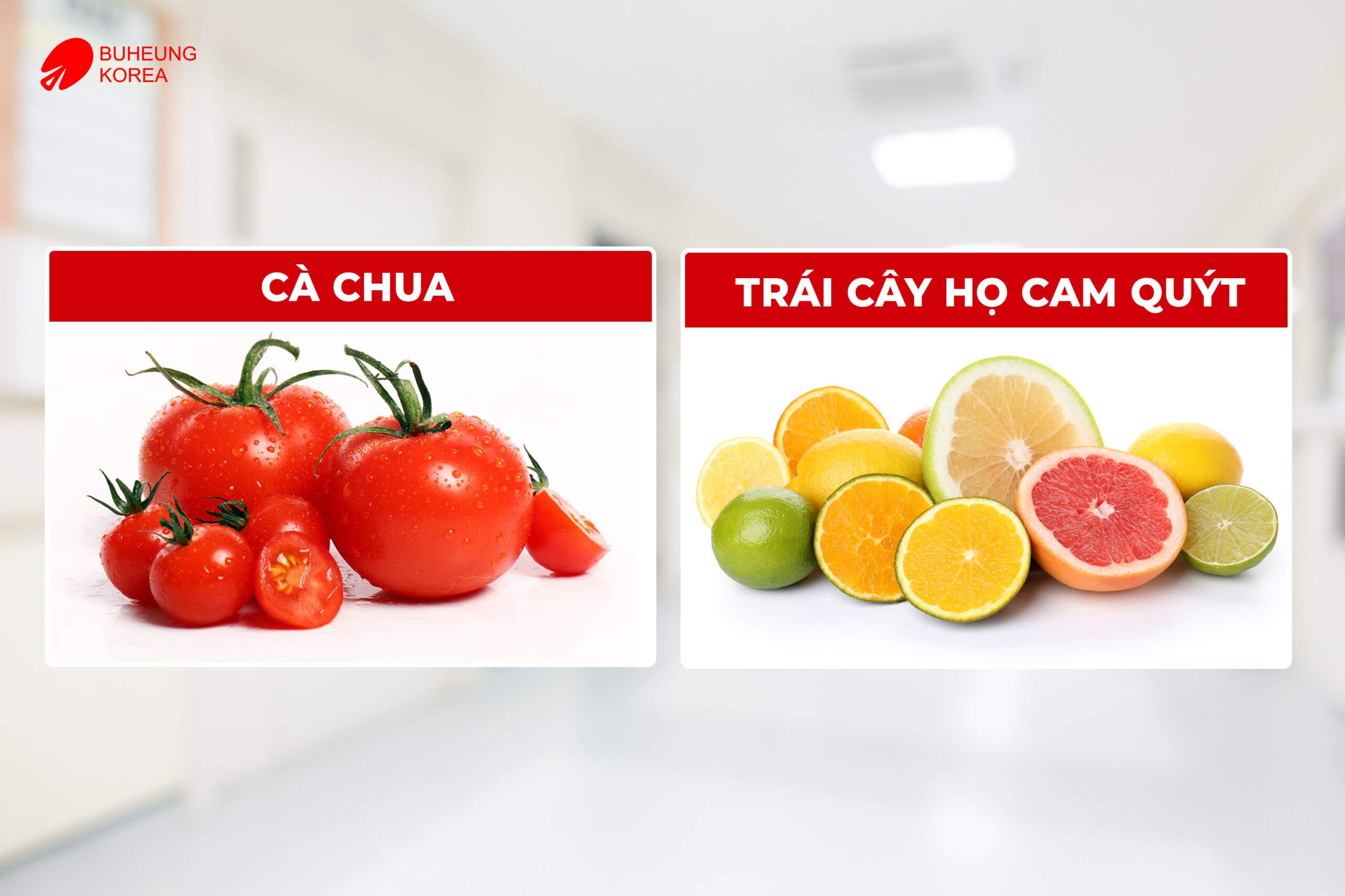 Trái cây cam quýt và cà chua tăng lưu thông máu