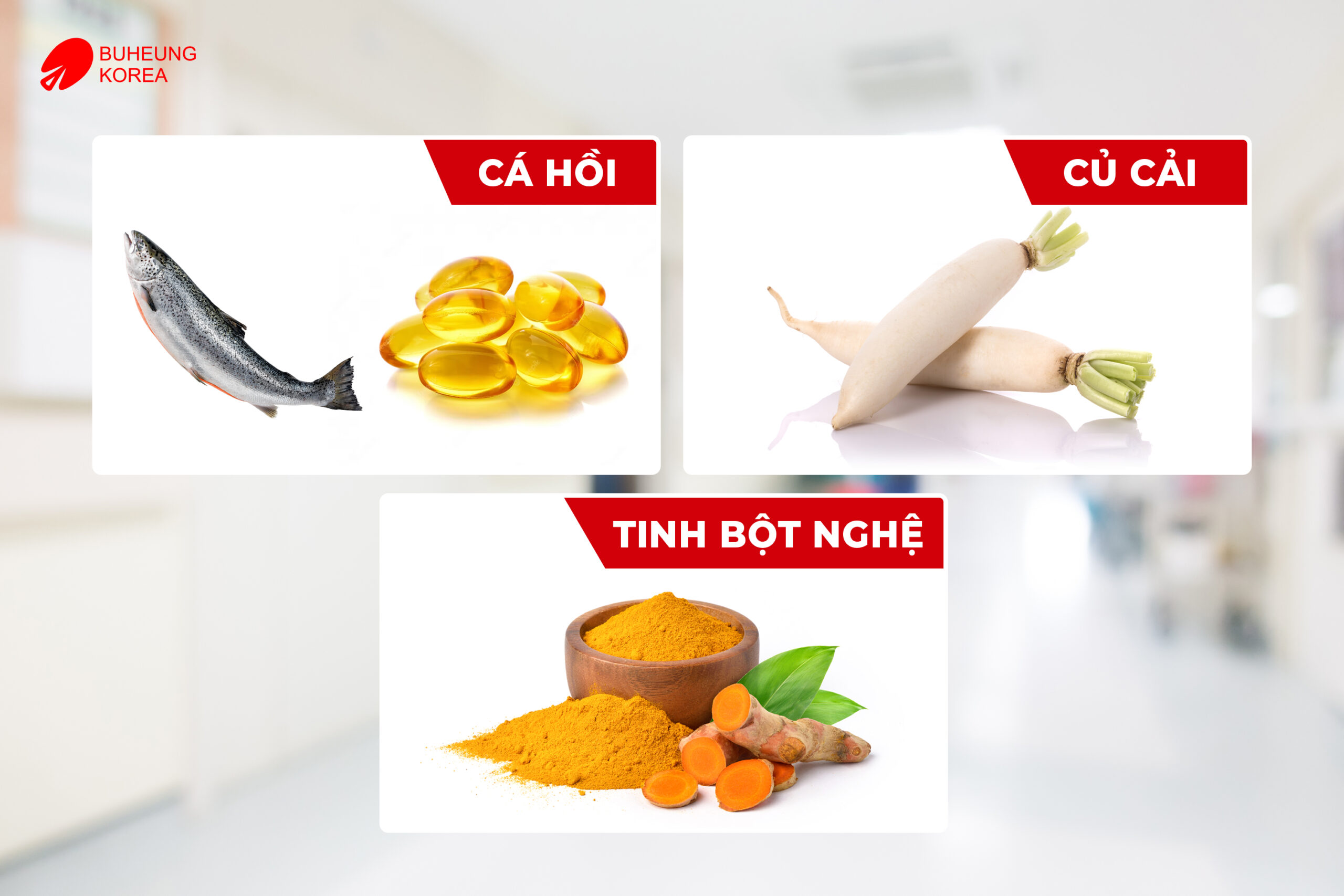 Cá hồi, củ cải và nghệ tăng lưu thông máu