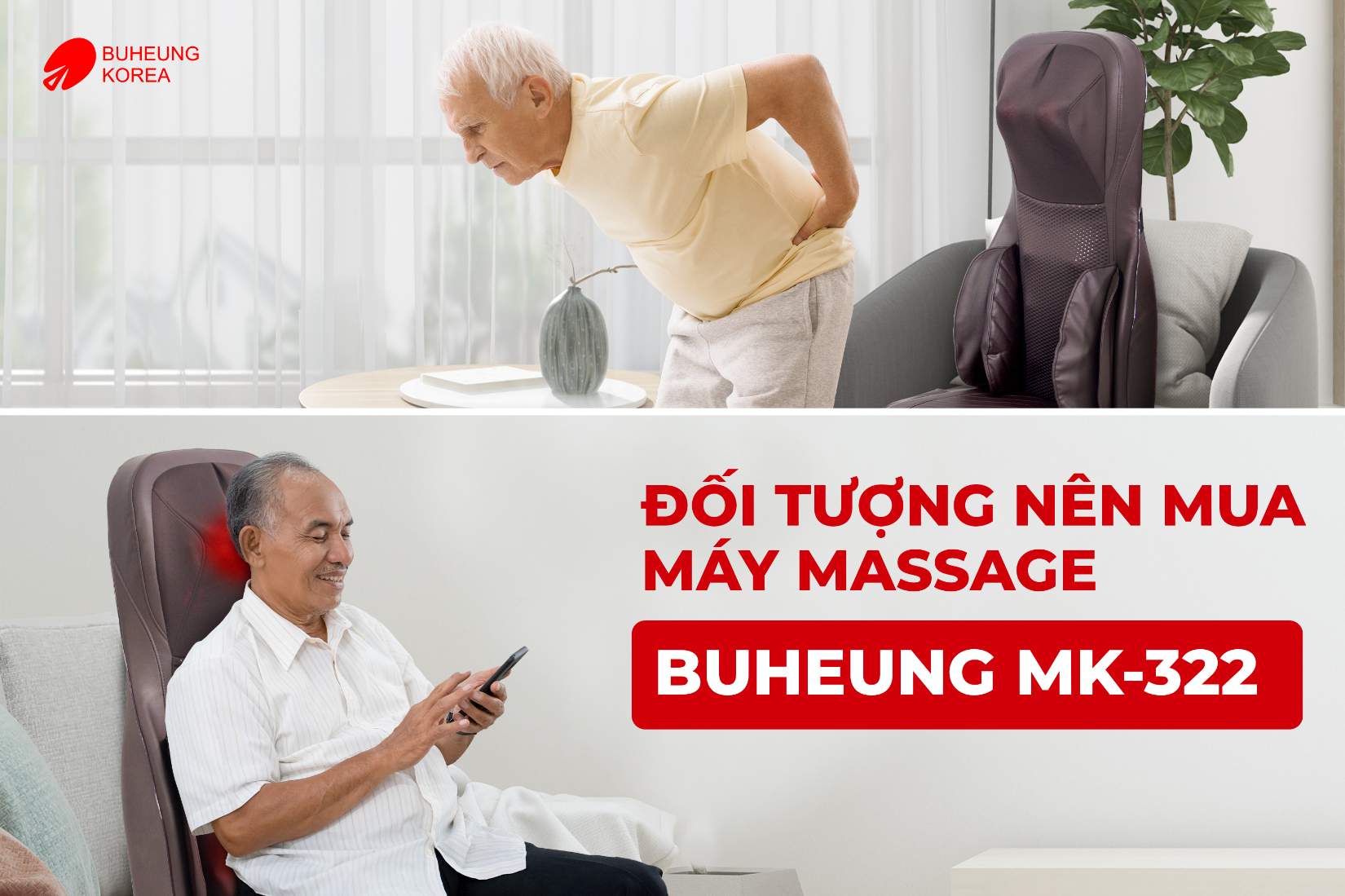 Review Đệm Massage Lưng Cổ Trị Liệu Hàn Quốc Buheung MK-322 5 Minh họa đối tượng nên sử dụng đệm massage lưng MK-322