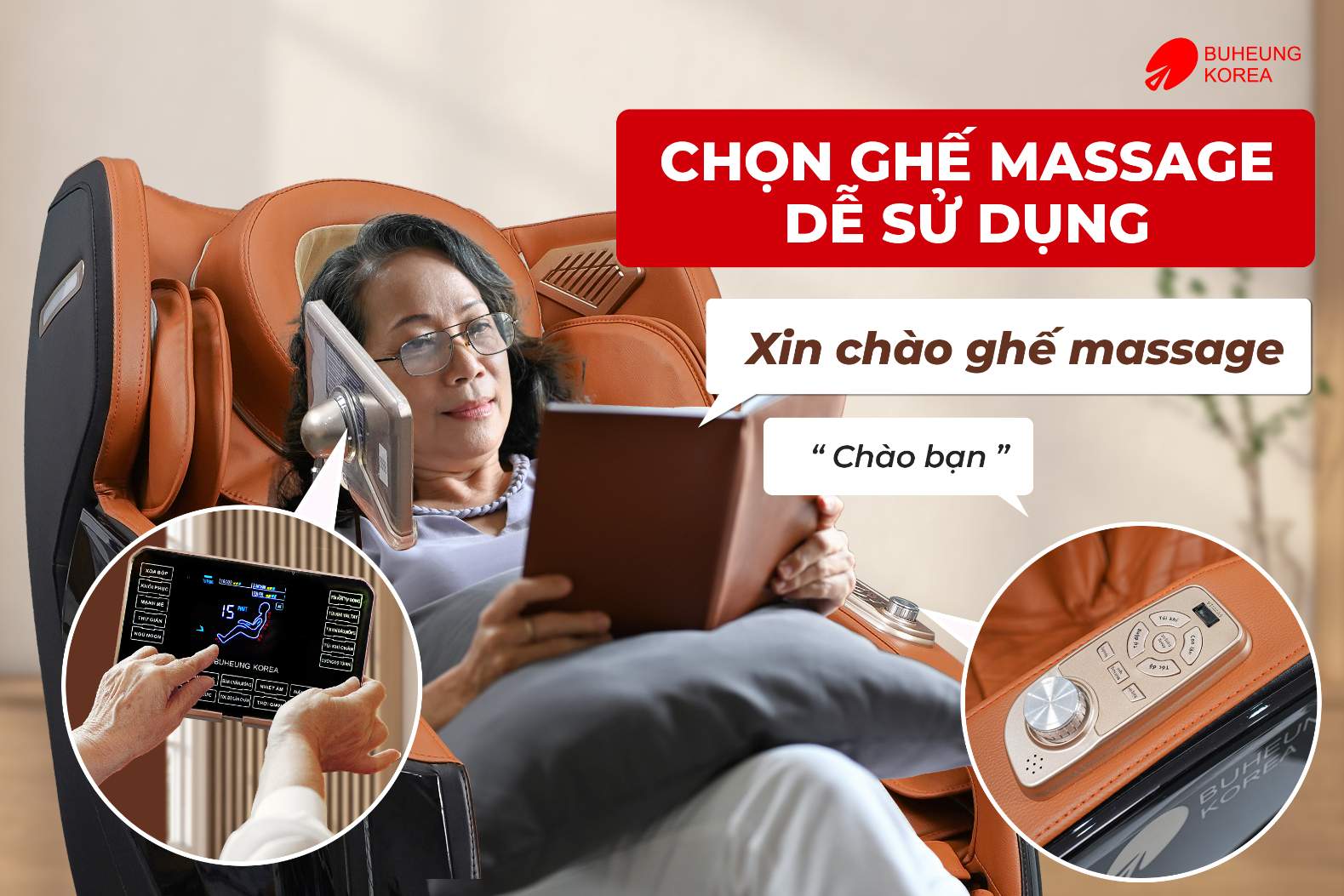9 Kinh Nghiệm Mua Ghế Massage Tốt Cho Người Cao Tuổi 4 Minh họa ghế massage dễ sử dụng cho người cao tuổi