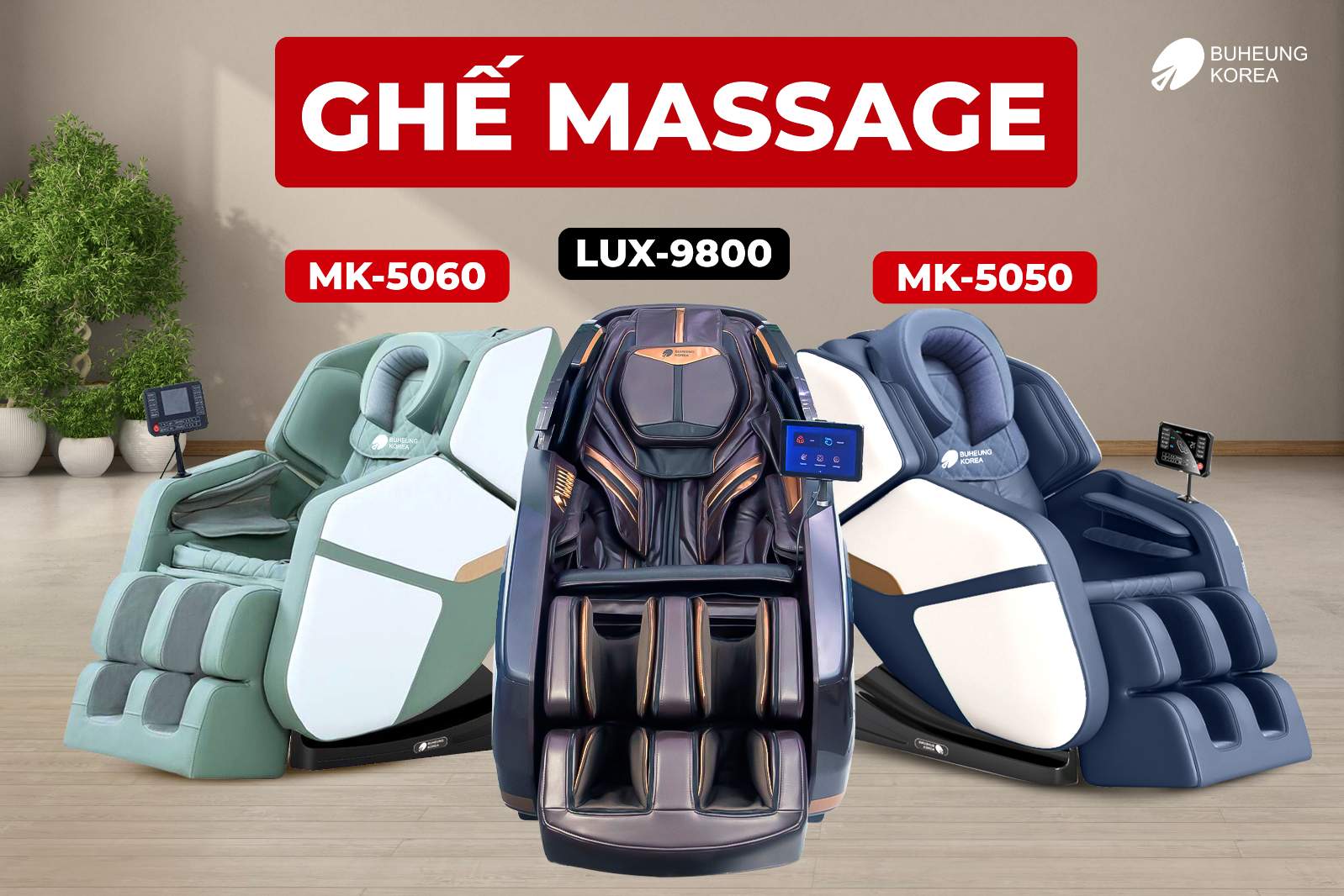 Ghế Massage Giúp Lưu Thông Khí Huyết Không 6 Ghế massage MK-5050, MK-5060 và LUX 9800 cải thiện tuần hoàn máu