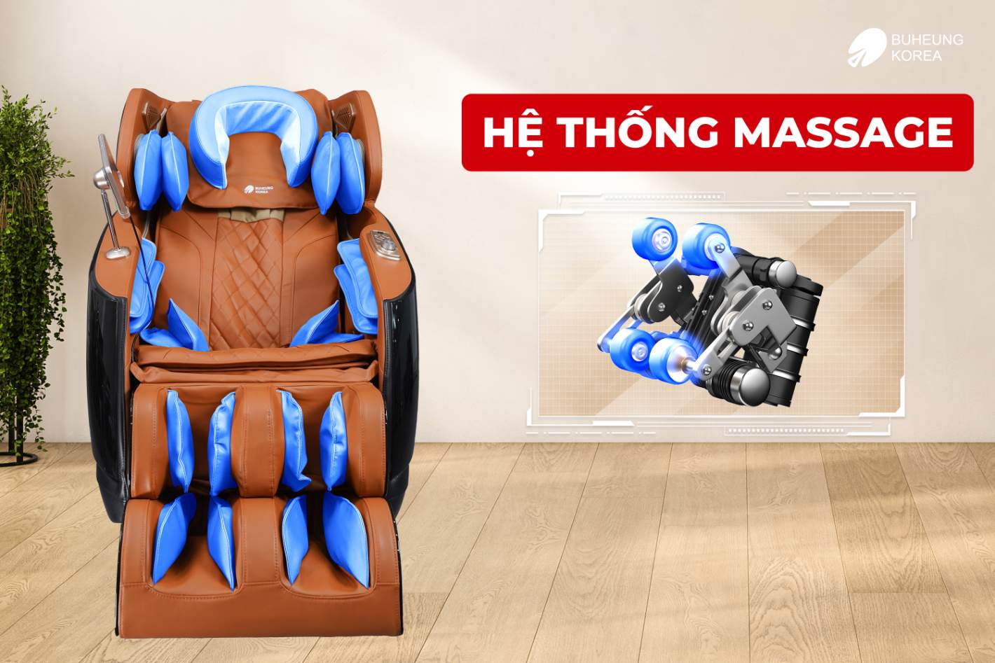 Hệ thống massage trên ghế massage MK-5160