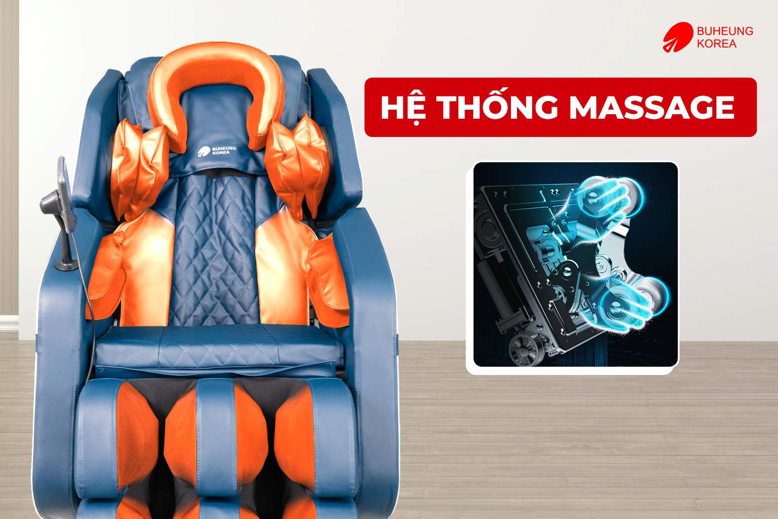 Hệ thống massage trên ghế massage MK-5050