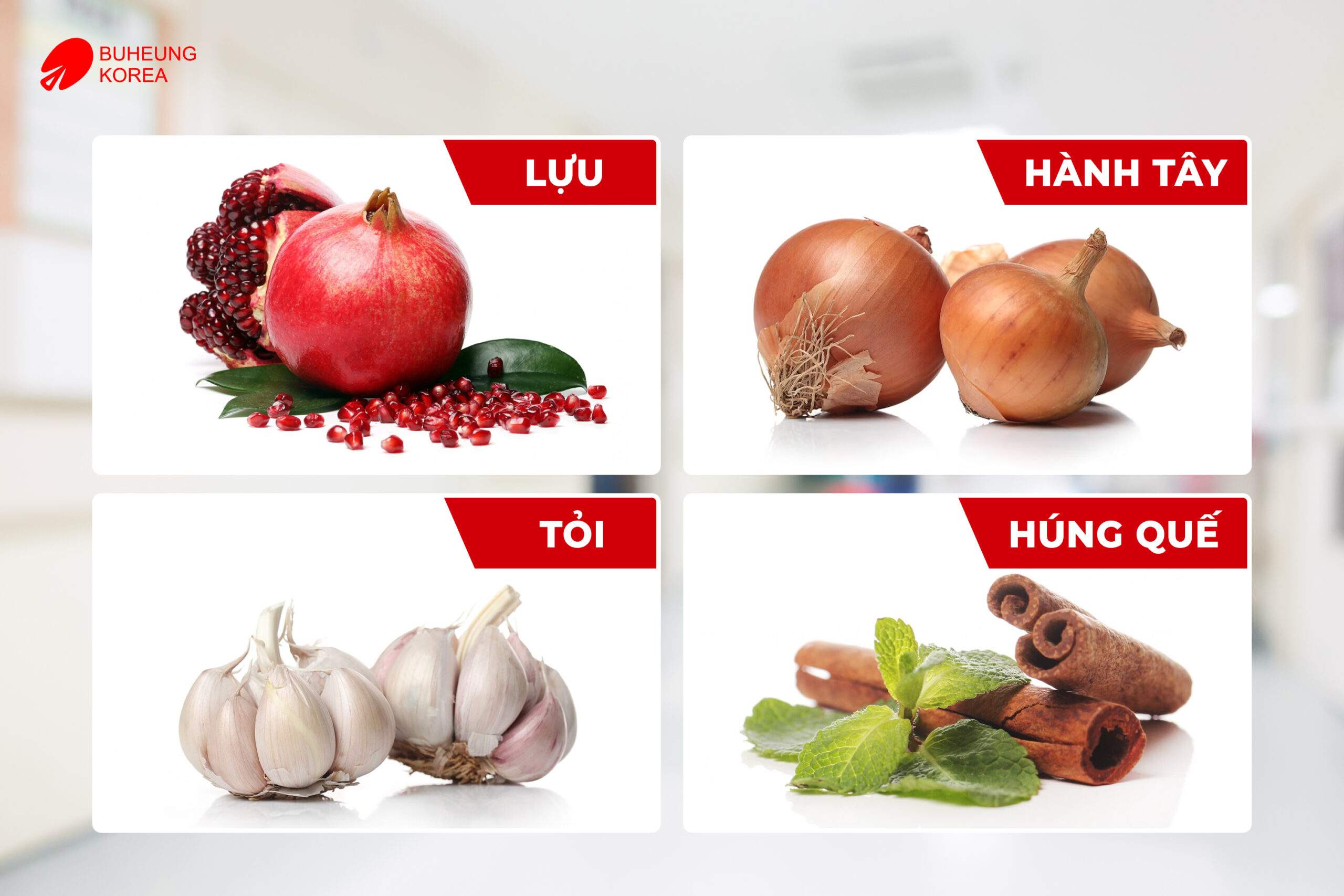 Lựu, hành tây, tỏi, quế tăng lưu thông máu