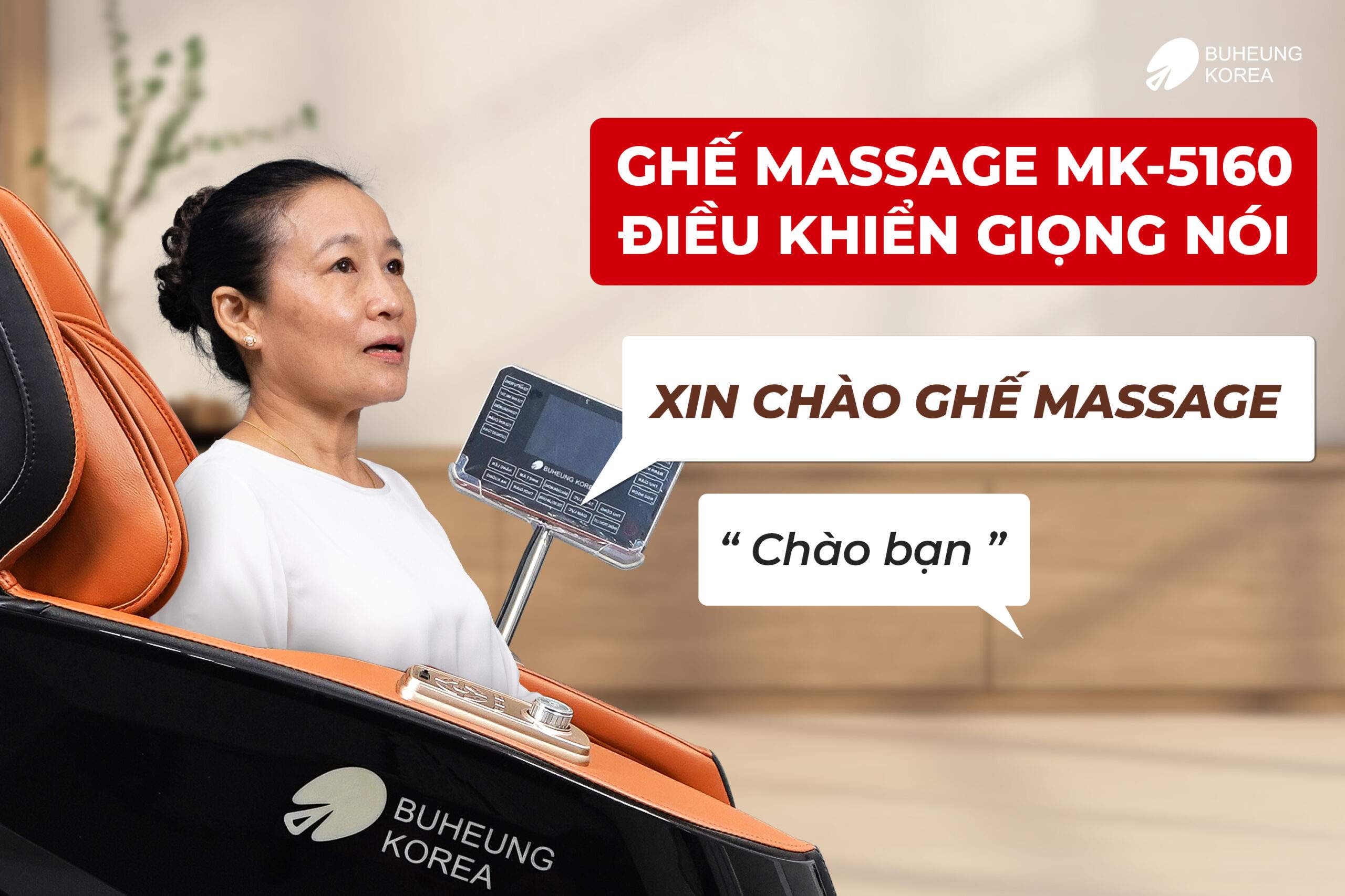 Ghế massage điều khiển giọng nói MK-5160