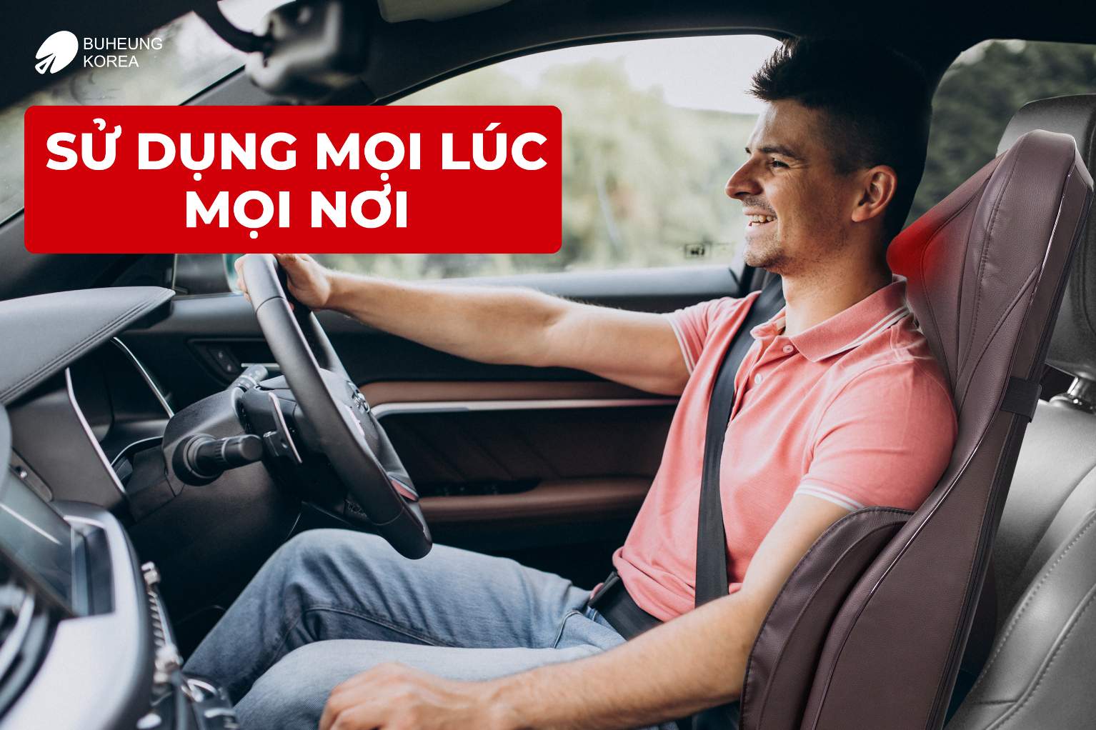 Minh họa ghế massage lưng có thể sử dụng mọi lúc mọi nơi