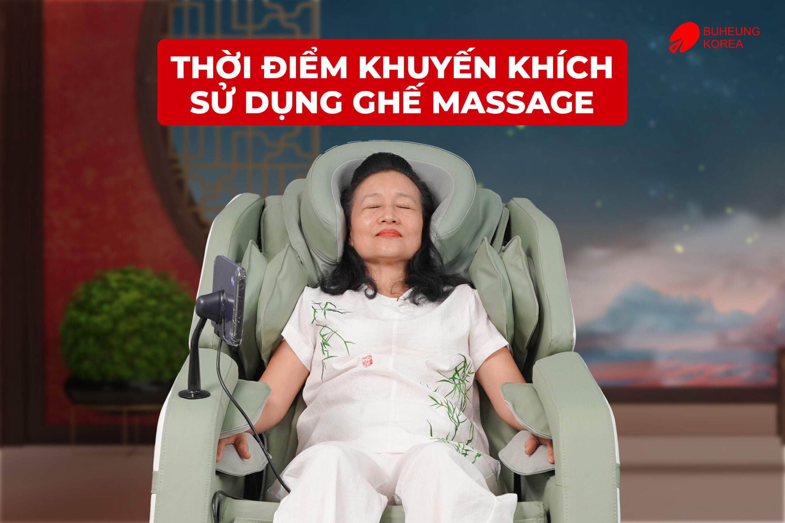 9 Kinh Nghiệm Mua Ghế Massage Tốt Cho Người Cao Tuổi 5 Minh họa thời điểm khuyến khích sử dụng ghế massage