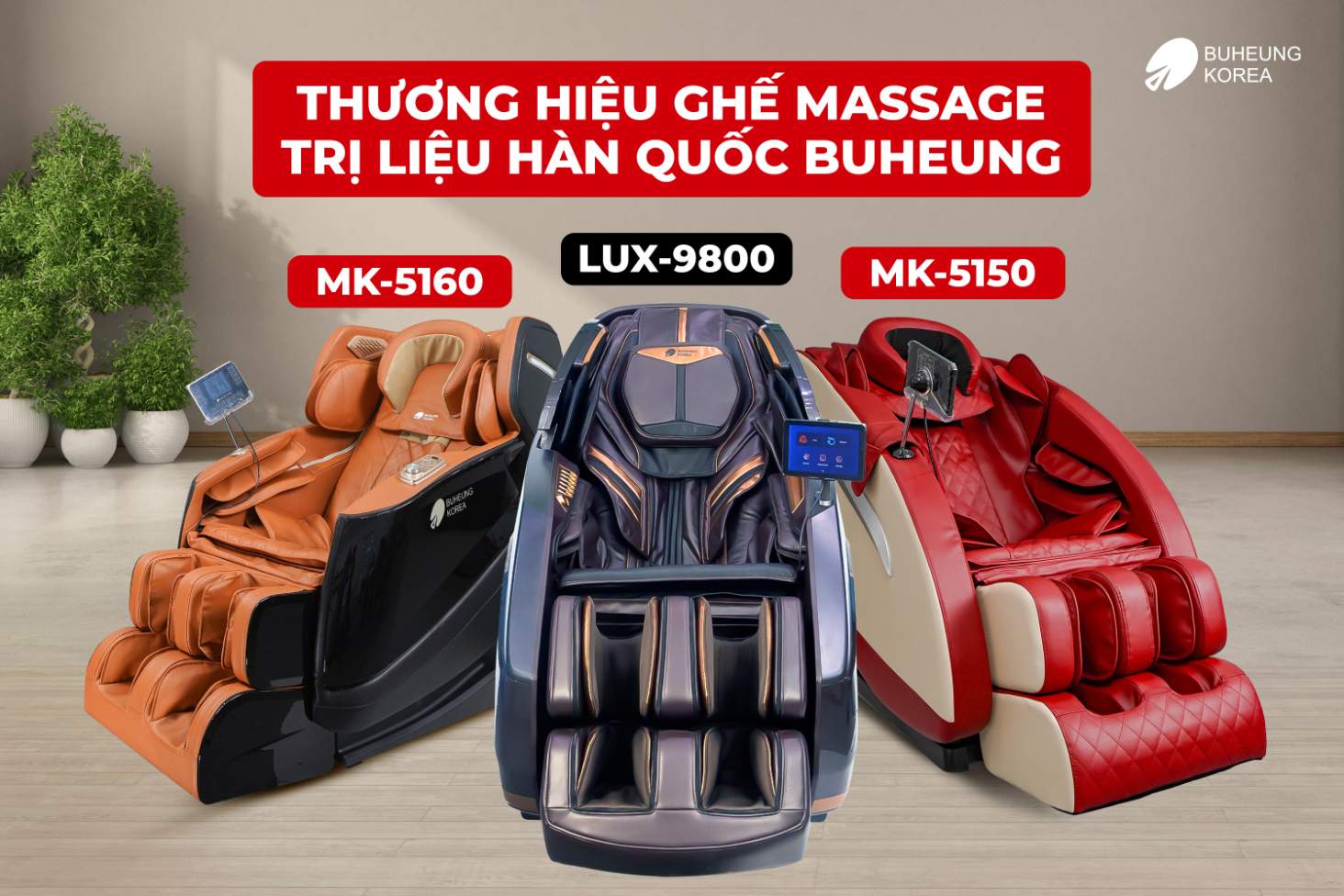 Thương hiệu ghế massage Hàn Quốc BUHEUNG Korea