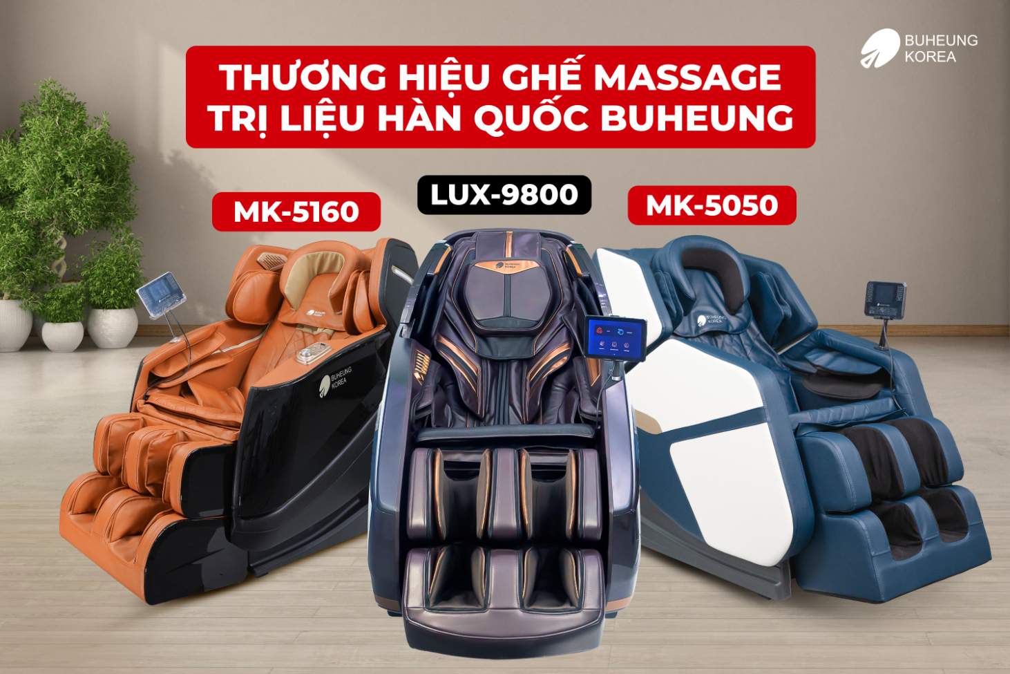 Thương hiệu ghế massage Hàn Quốc BUHEUNG Korea