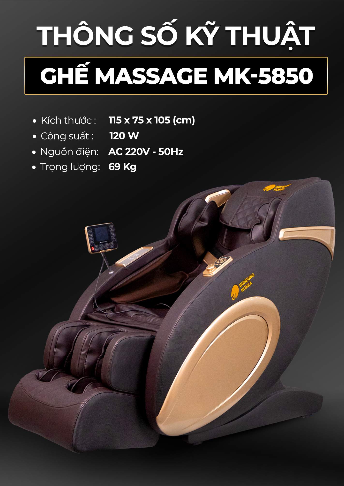 Ghế Massage BUHEUNG MK-5850 21
