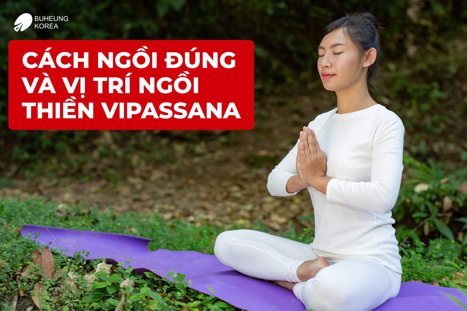 Minh họa cách ngồi và vị trí ngồi thiền vipassana