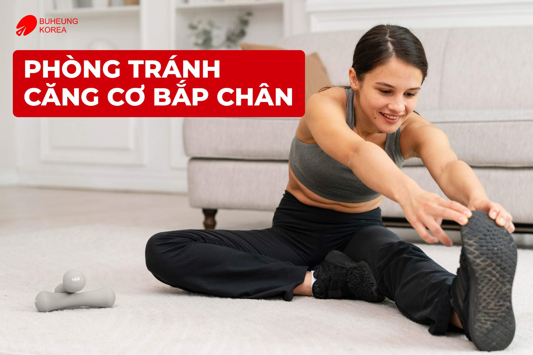 Minh họa cách tránh căng cơ bắp chân